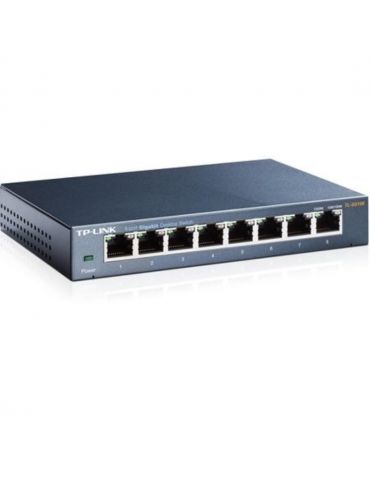 Switch tp-link tl-sg108s 8 porturi rj45 10/100/1000mbps auto- negociation suportă